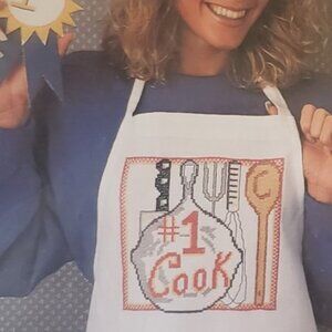 Cross Stitch Apron Kit -- #1 Cook by Golden Bee